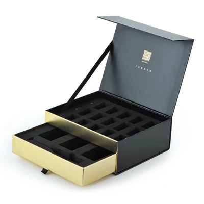 Sliding Cosmetic Skincare Packaging Makeup Boxes Case With EVA