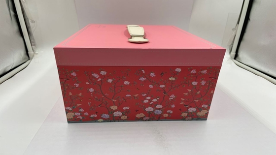 Luxury Food Cake Paper Box Pink Gift Box Packaging With Lock