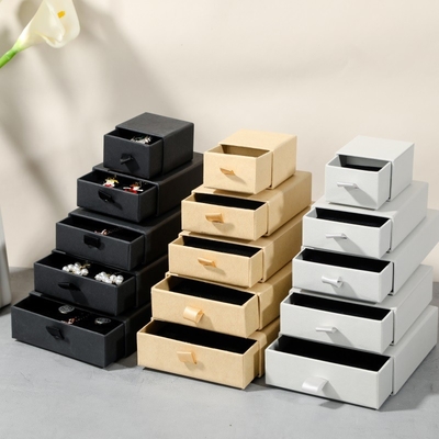 Oem Paper Jewelry Packaging Box Matt Lamination Biodegradable 2cm