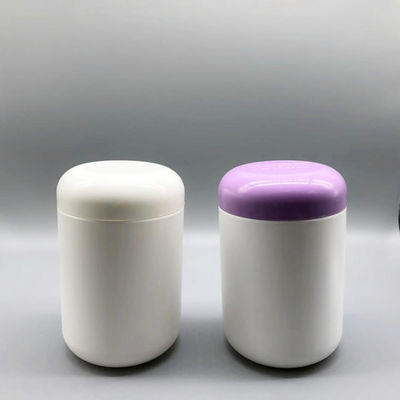 250ml 300ml 500ml 600ml Empty HDPE Wide Mouth Protein Powder Container Bottle with Silk Screen Printed Label and Label