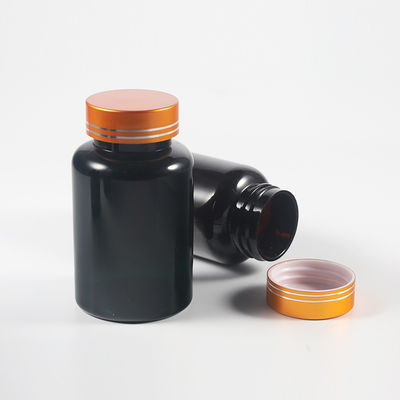 Highly Customized Luxury Black Frost Pill Bottle Capsule Bottle Green Plastic Vitamin Medicine Bottle Personal Care Packaging With Screw Cap