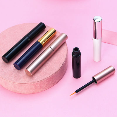 Acceptable OEM/ODM 10ml Customized Empty Rose Gold Eyelash Growth Serum Plastic PETG Bottle with Eyelashes Brush and Tube